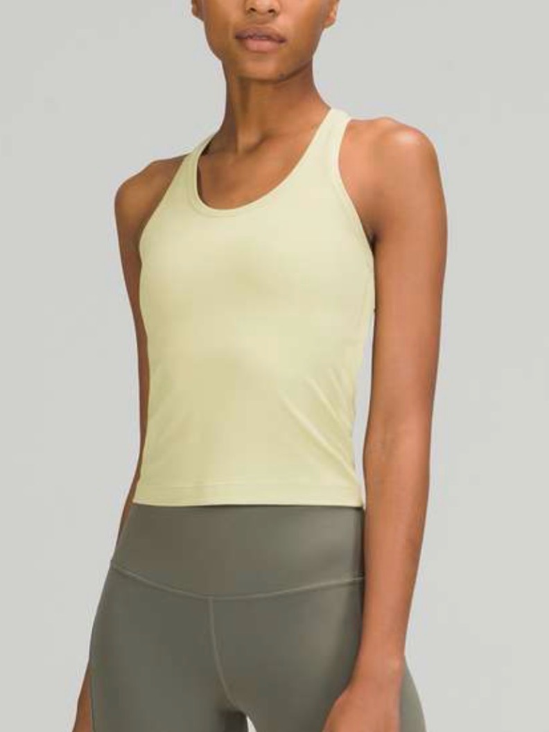 Lululemon Cropped Tank Light Green